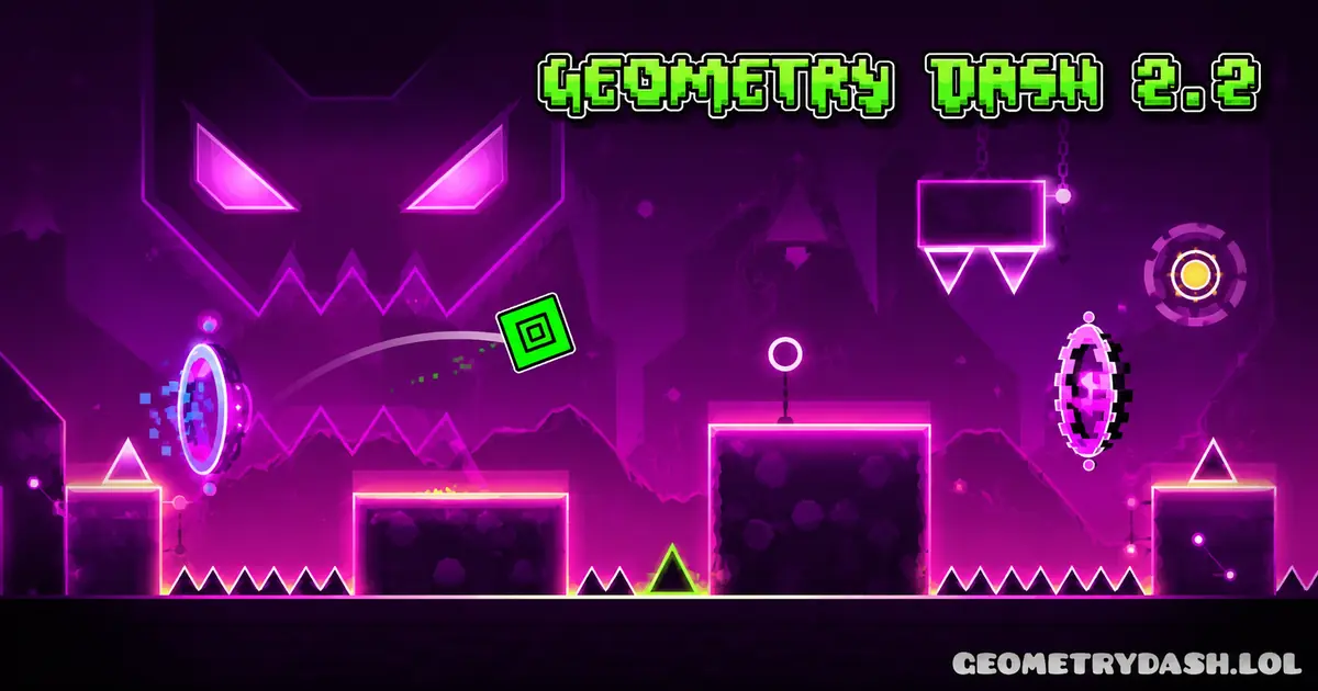 Play Geometry Dash 2.2 online