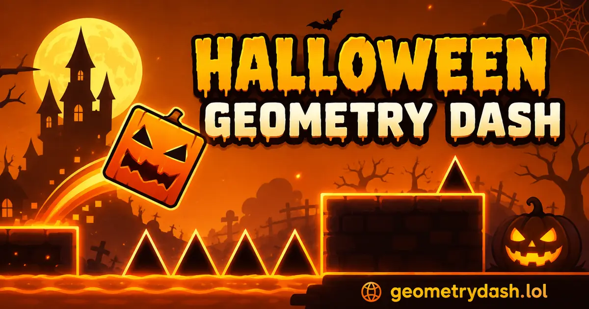 Play Halloween Geometry Dash online