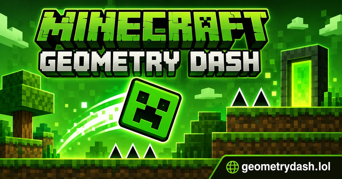 Play Minecraft Geometry Dash online